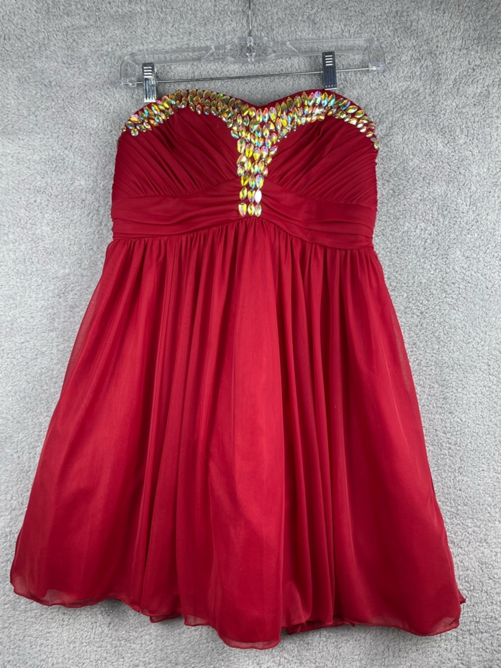 My Michelle Red Dress Top with Label